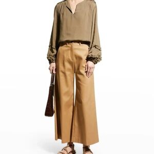 Harshman Kuniko Blouson-Sleeve Blouse